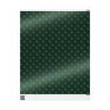 Deep Green Holly Wrapping Paper, Gloss or Matte Finish Elegant Luxury Christmas Gift Wrap
