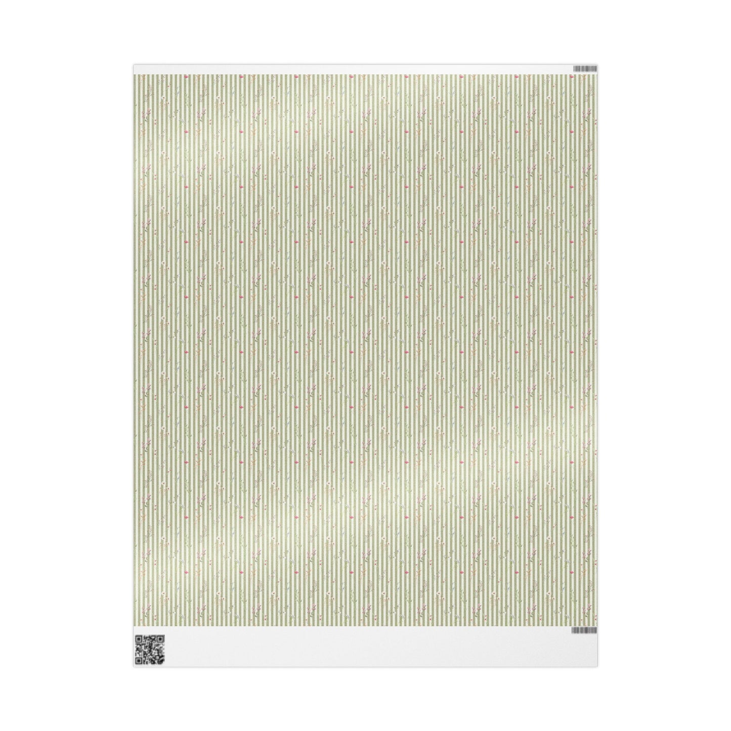 Pastel Striped Floral Wrapping Paper | Elegant Birthday Gift Wrap