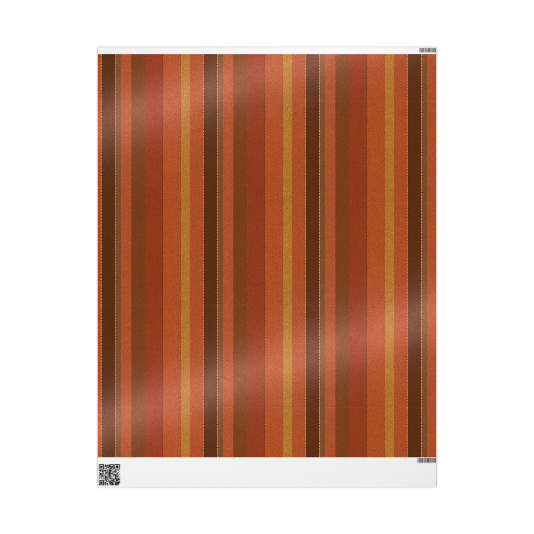 Autumn Striped Wrapping Paper, Gift Wrap for Thanksgiving, Fall Celebrations, Eco-Friendly Gift Packaging