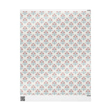 Vintage Red & Blue Floral Wrapping Paper | Botanical Gift Wrap