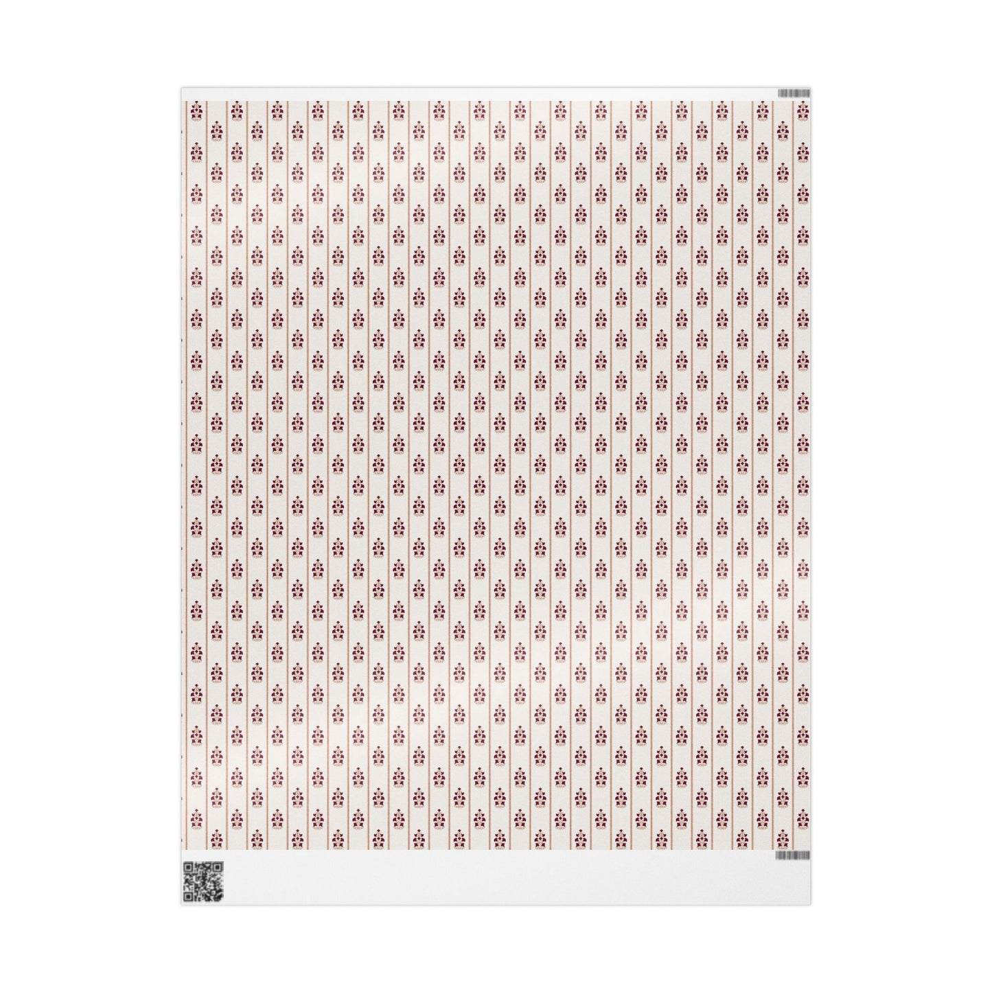 Vintage Burgundy Floral Wrapping Paper | Elegant Botanical Gift Wrap