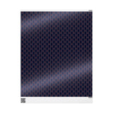 Navy Floral Wrapping Paper | Red Flowers & Pinstripe Gift Wrap