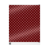 Red Polka Dot Wrapping Paper, Gloss or Matte Finish Bright Cute Birthday Gift Wrap