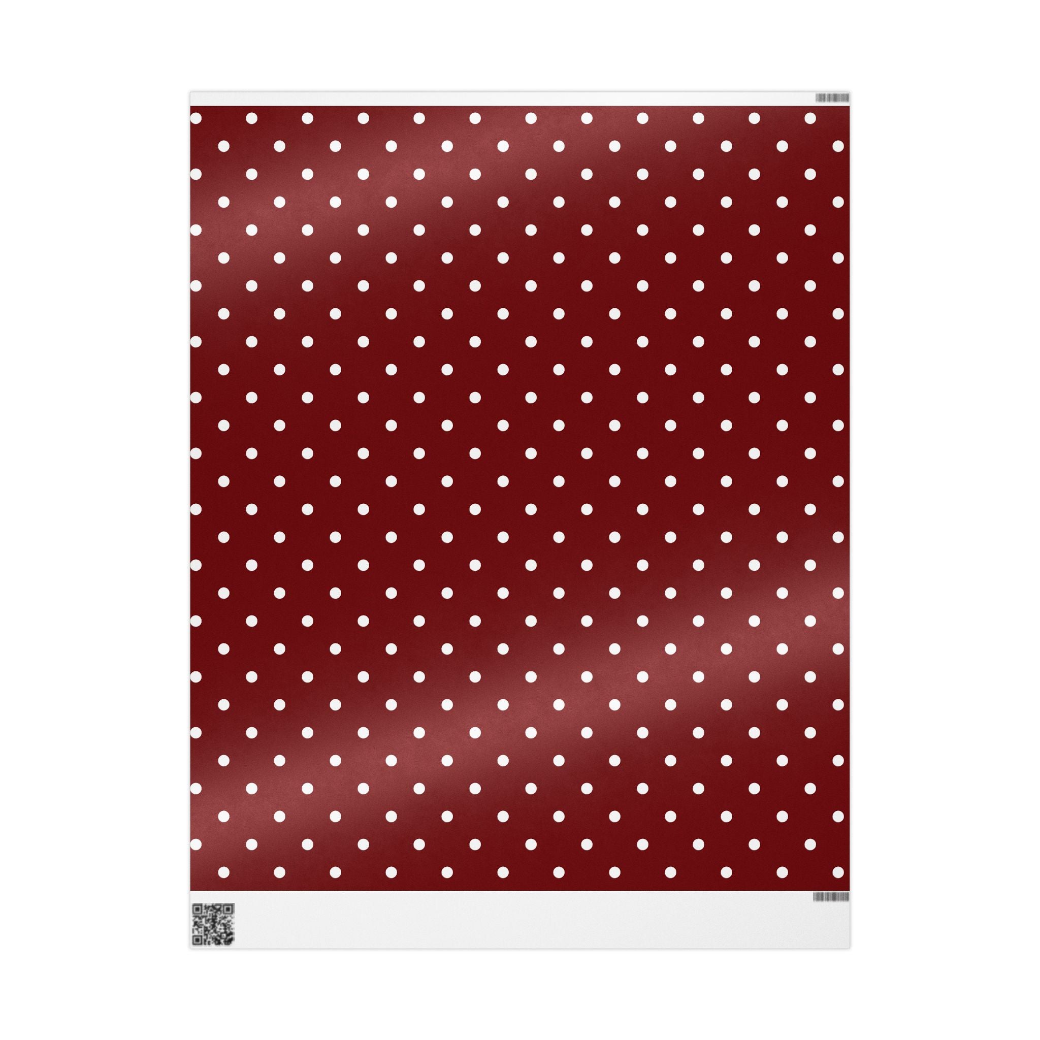 Red Polka Dot Wrapping Paper, Gloss or Matte Finish Bright Cute Birthday Gift Wrap