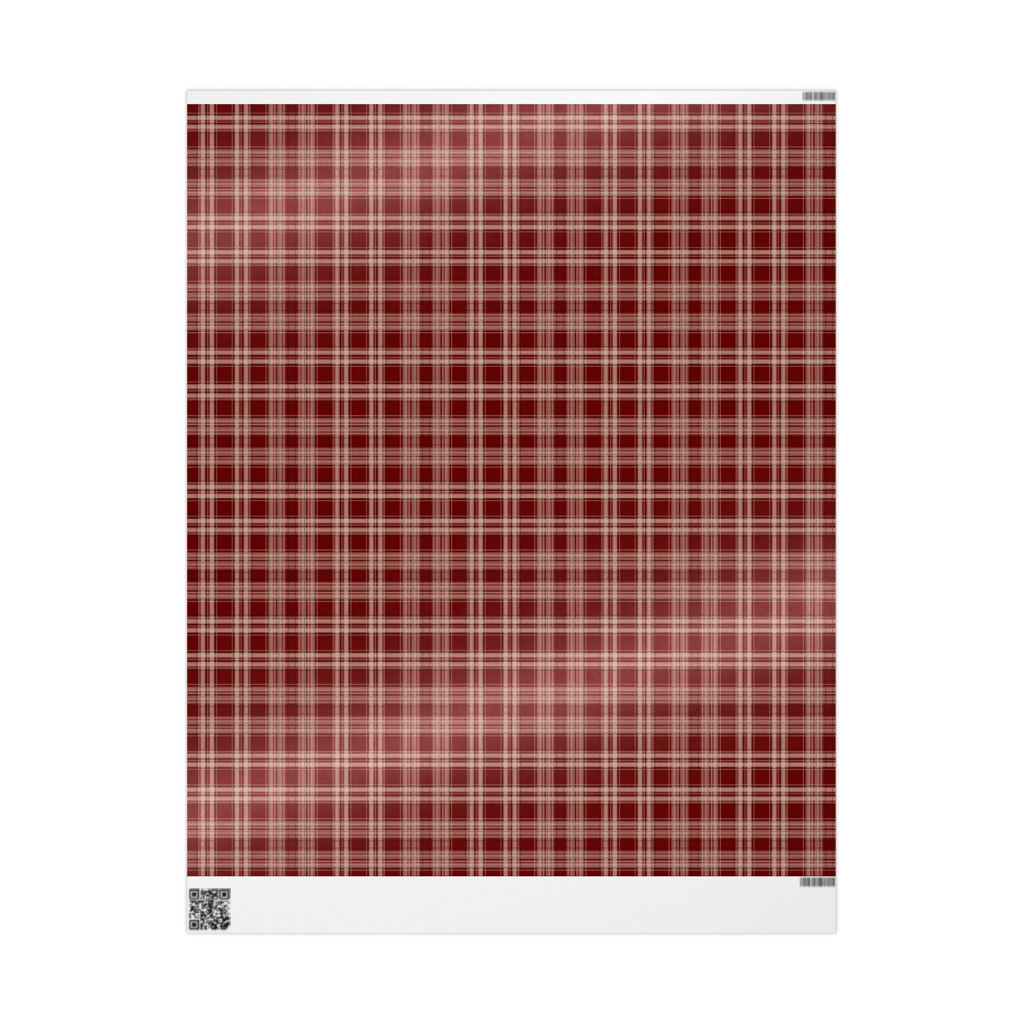 Red Tartan Plaid Wrapping Paper | Traditional Christmas Gift Wrap
