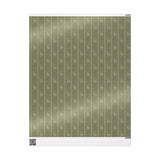 Sage Green Raindeer Wrapping Paper, Gloss or Matte Finish Elegant Luxury Christmas Gift Wrap