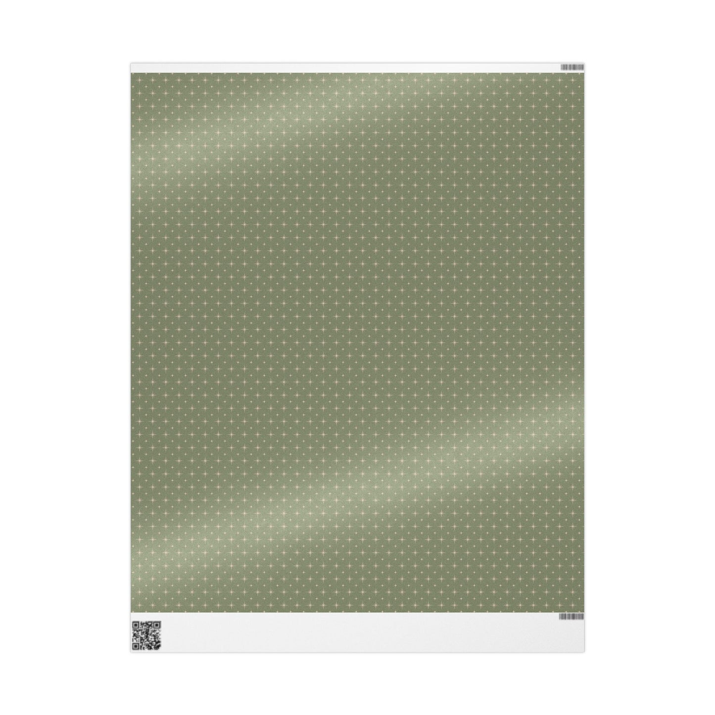 Sage Green Star Wrapping Paper, Gloss or Matte Finish Elegant Luxury Christmas Gift Wrap