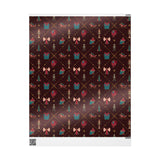 Burgundy Nutcracker Christmas Wrapping Paper, Gloss or Matte Finish Elegant Luxury Holiday Gift Wrap