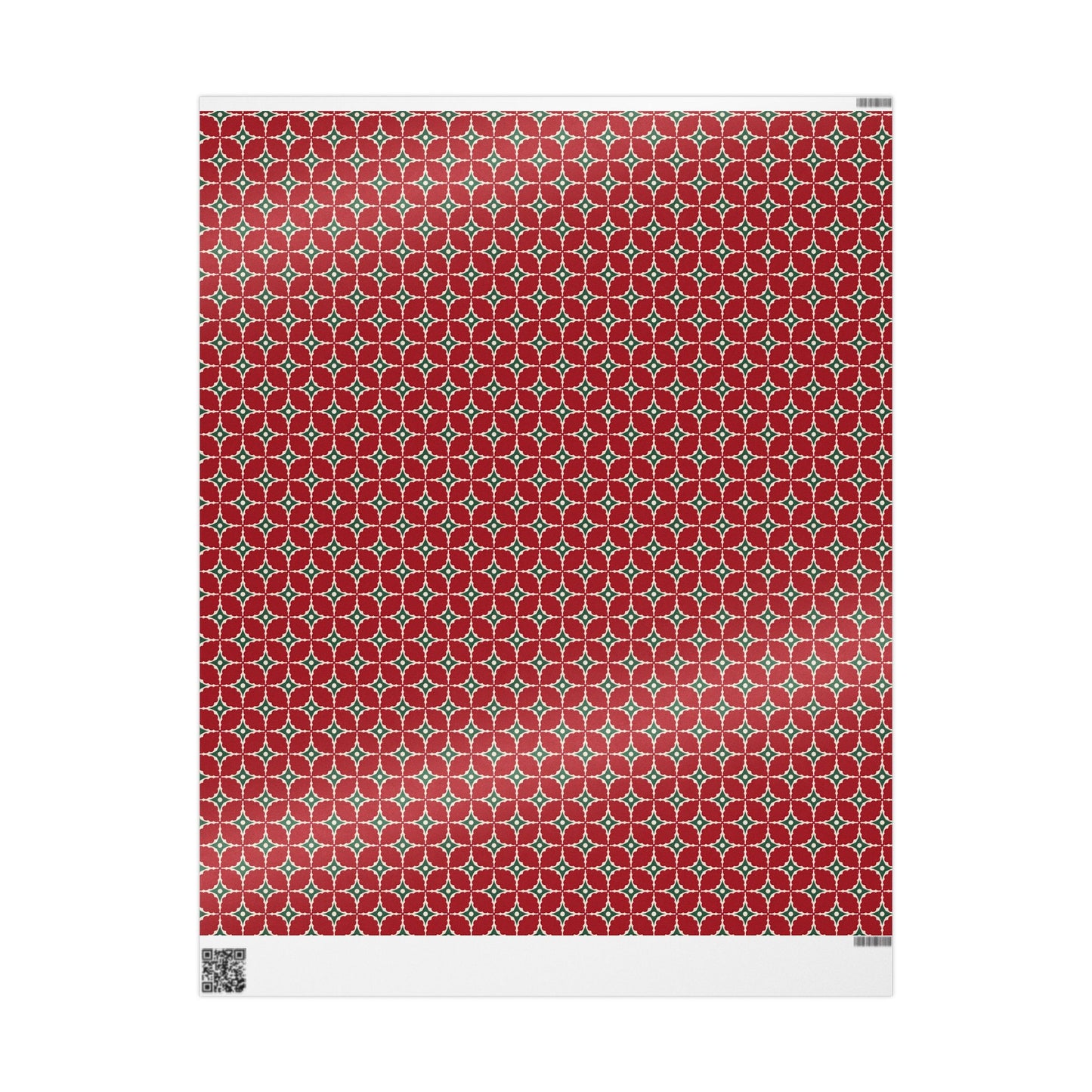 Festive Christmas Icon Wrapping Paper | Green Holiday Gift Wrap