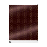 Brown & Gold Equestrian Snaffle Wrapping Paper, Gloss or Matte Finish Elegant Luxury Gift Wrap