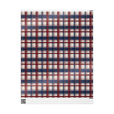 Red & Navy Tartan Plaid Wrapping Paper | Classic Christmas Wrap