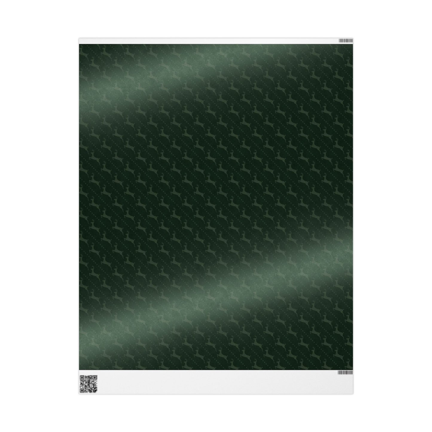 Green Reindeer Wrapping Paper | Luxury Woodland Christmas Wrap