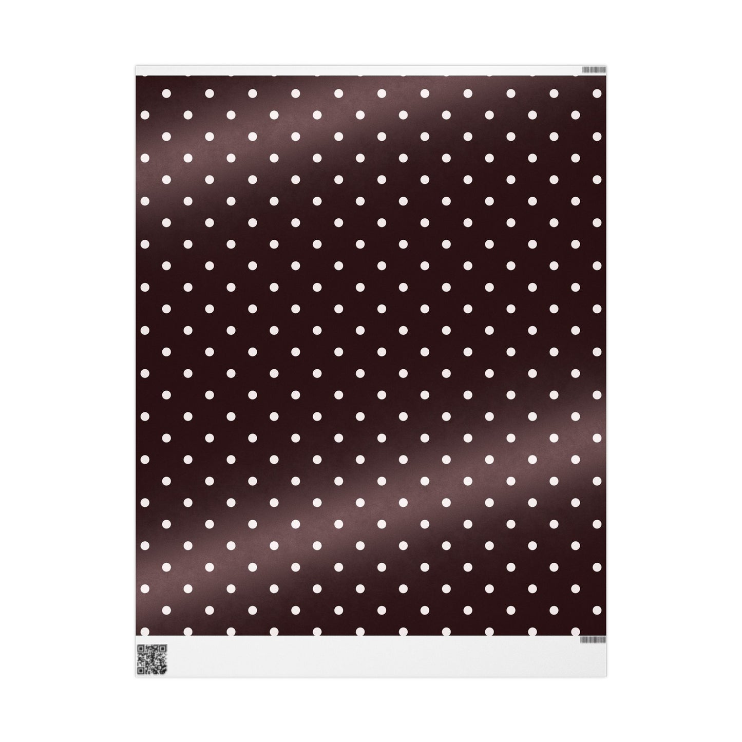 Brown Polka Dot Gift Wrapping Paper, Classic Dot Pattern Wrap Sheet in Glossy or Matte Finish, Great for Fall Gifting and Year-Round Use