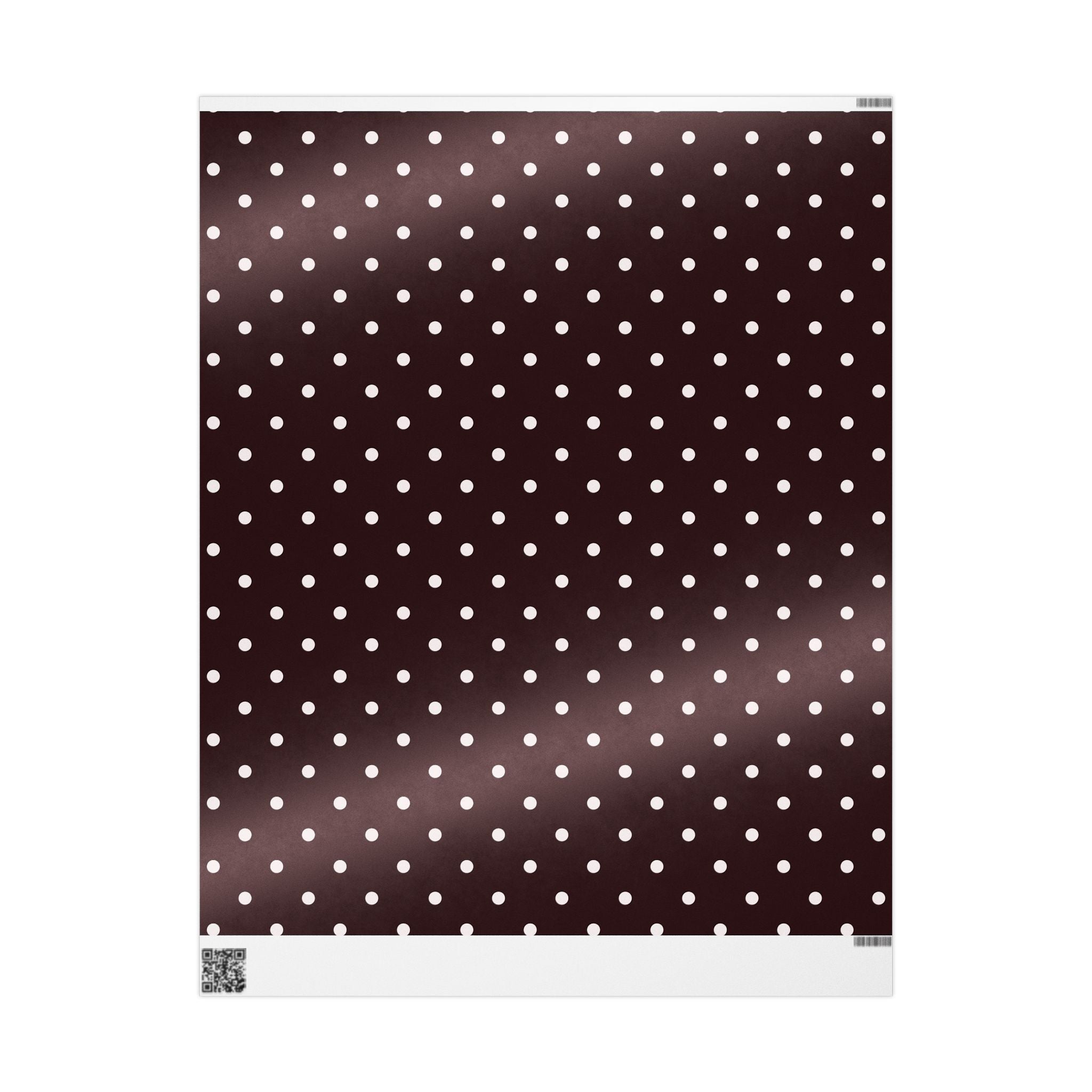 Brown Polka Dot Gift Wrapping Paper, Classic Dot Pattern Wrap Sheet in Glossy or Matte Finish, Great for Fall Gifting and Year-Round Use