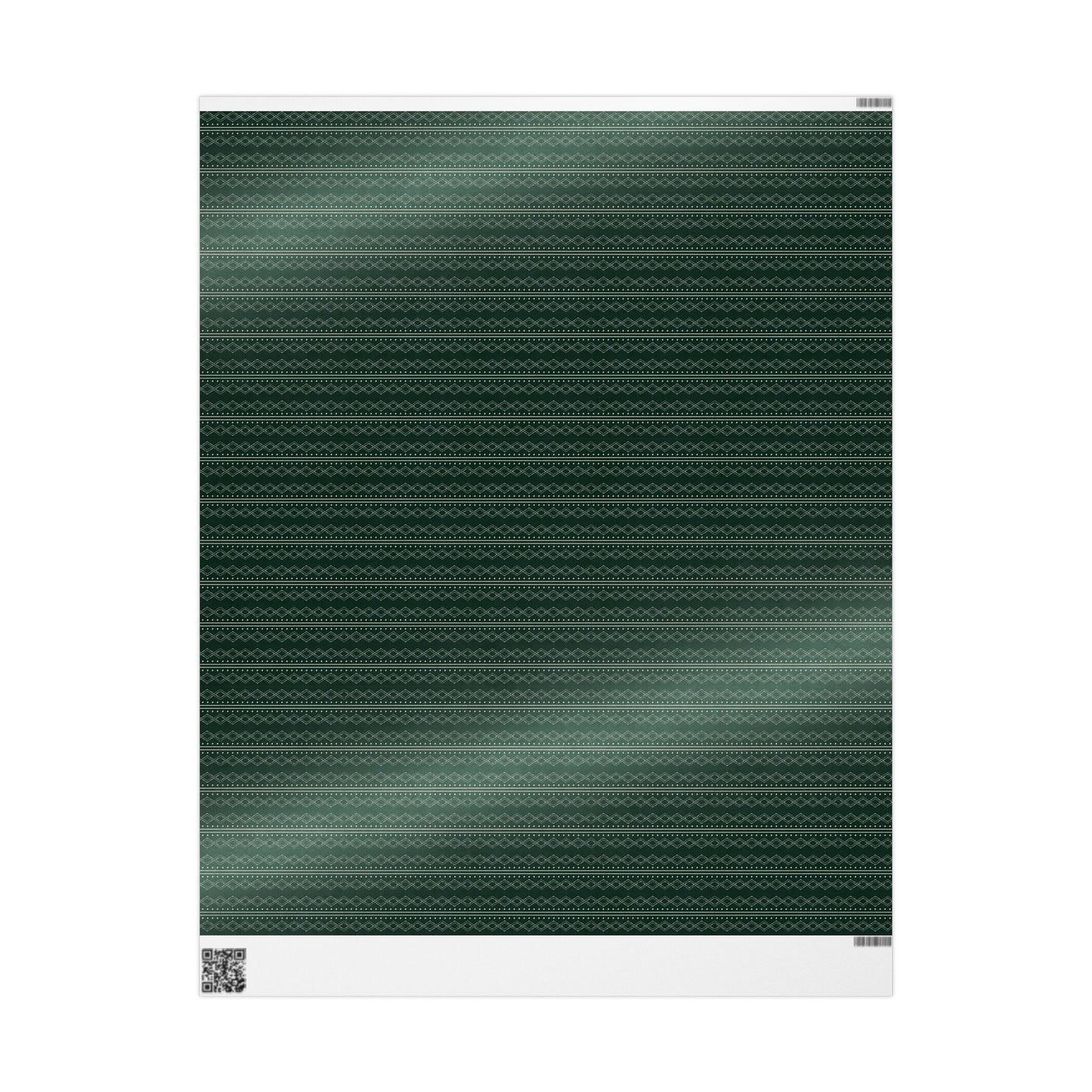 Deep Green Nordic Wrapping Paper, Gloss or Matte Finish Elegant Luxury Christmas Gift Wrap