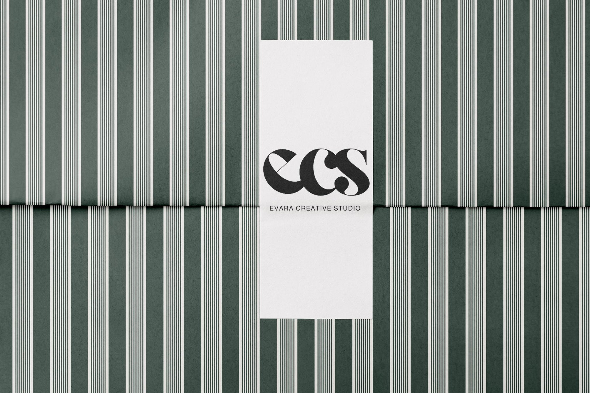 Green and Ivory Stripe Wrapping Paper, Classic & Refined Design for Christmas, Birthdays, Weddings - Traditional Style with a Modern Twist,