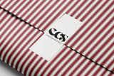 Classic red stripe gift wrap — Evara Creative Studio