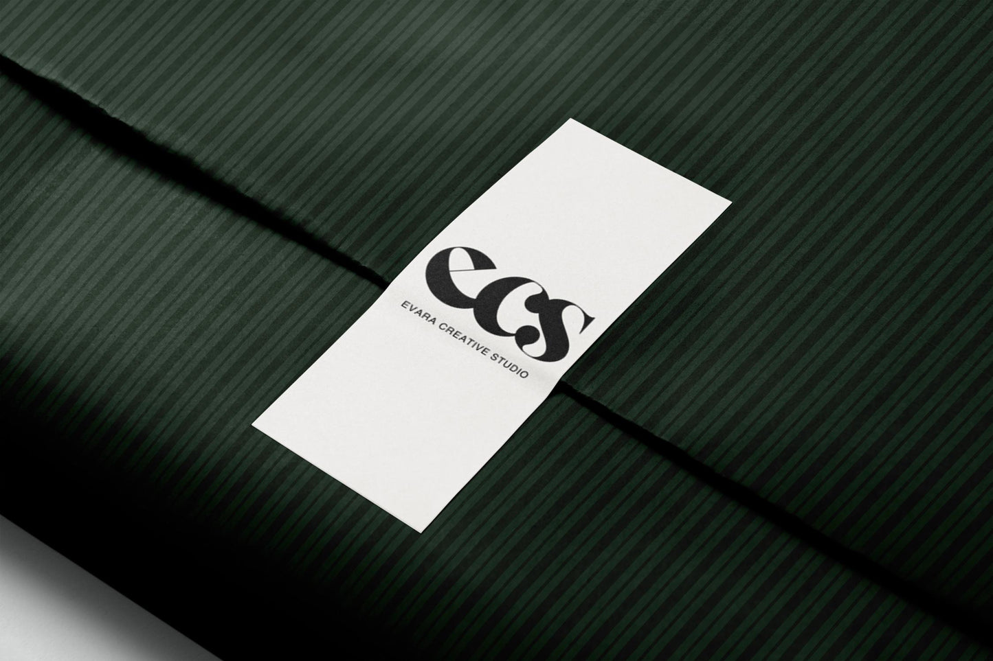 Dark Green Striped Gift Wrapping Paper, Classic Stripe Wrap Sheet in Glossy or Matte Finish for Christmas, Holiday Gifting