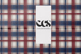 Red & Navy Tartan Plaid Wrapping Paper | Classic Christmas Wrap