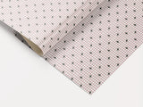 Red Grid & Holly Christmas Wrapping Paper | Vintage Holiday Wrap