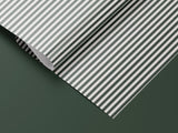 Deep green stripe wrapping paper roll — Evara Creative Studio