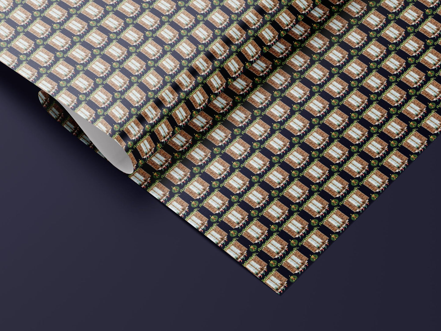 Christmas Window Wrapping Paper | Cozy Holiday Gift Wrap
