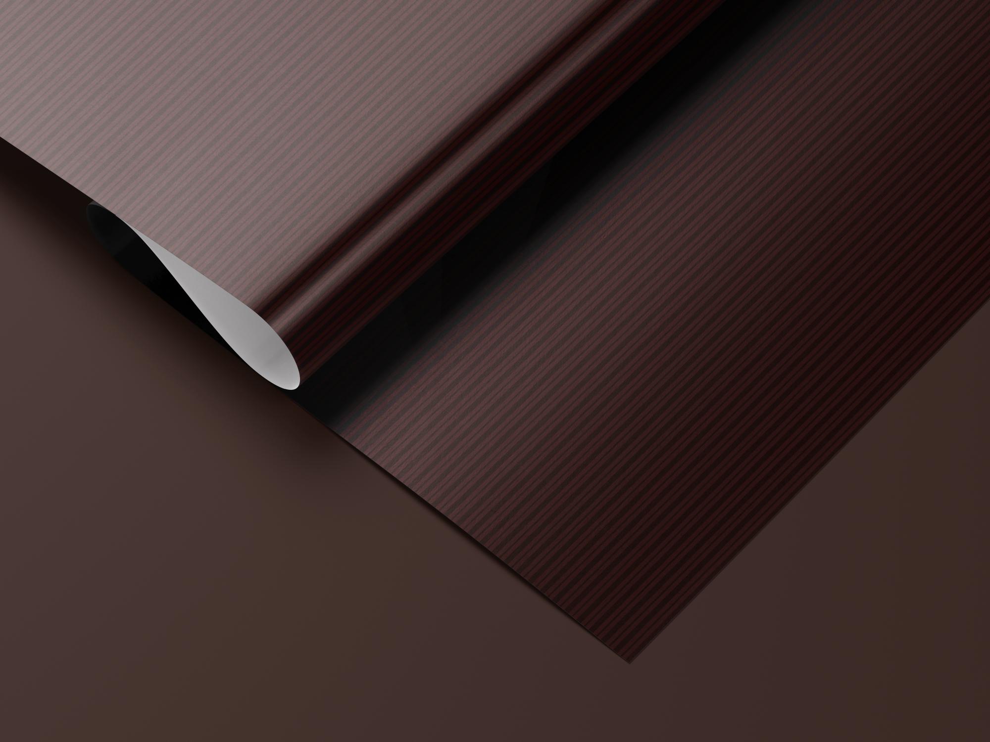 Brown Striped Gift Wrapping Paper, Classic Vertical Stripe Wrap Sheet in Glossy or Matte Finish for Fall Gifting and Holiday Celebrations