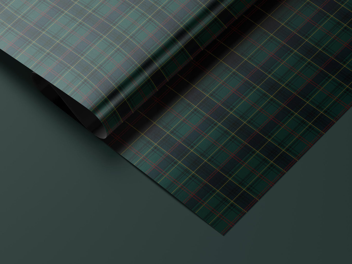 Green Tartan Plaid Wrapping Paper, Classic Holiday Gift Wrap, Christmas, Winter Birthdays, Traditional Elegance, Cozy Aesthetic, Timeless