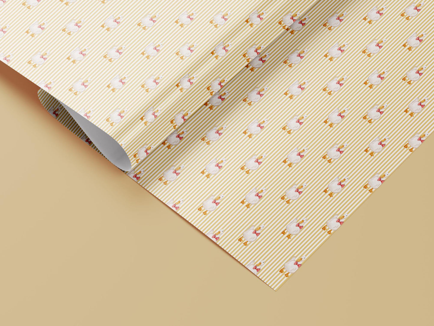 Cute Duck Wrapping Paper | Fun Baby Shower & Birthday Gift Wrap