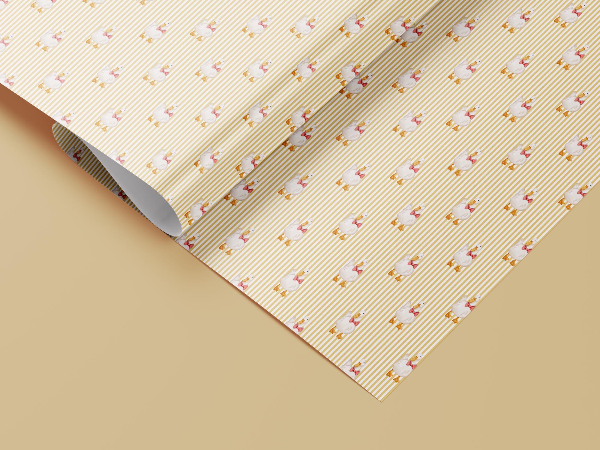 Cute Duck Wrapping Paper | Fun Baby Shower & Birthday Gift Wrap