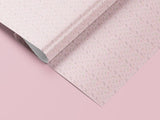 Pink striped floral wrapping paper roll — Evara Creative Studio