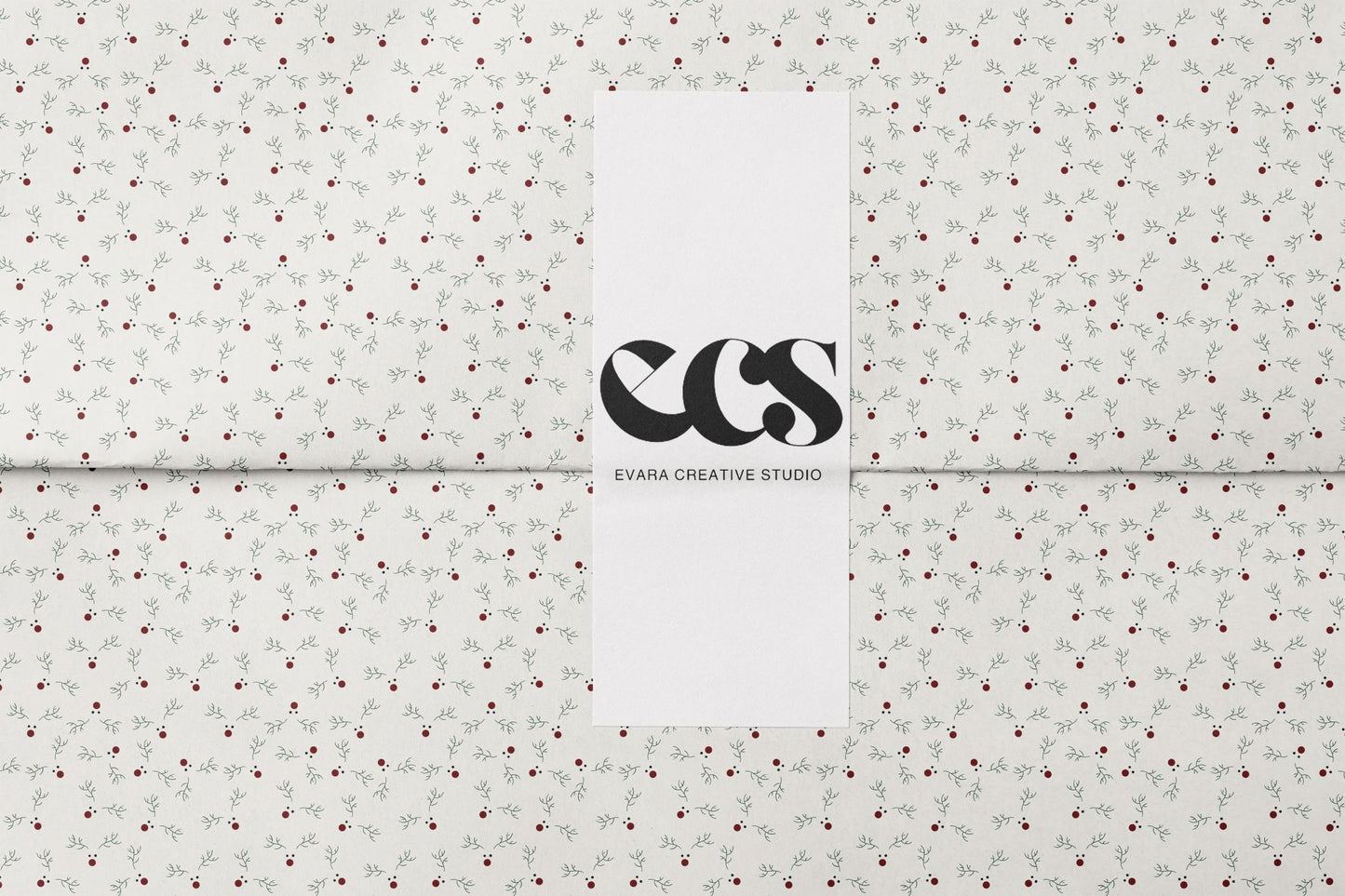 Reindeer Wrapping Paper with Red Nose & Antlers | Rudolph Christmas Gift Wrap Sheets | Festive Holiday Packaging