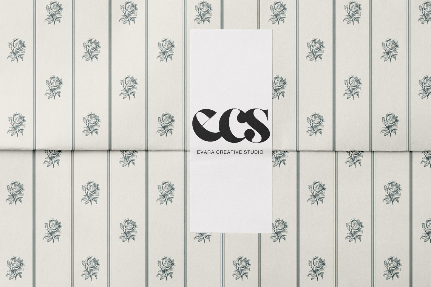 Vintage Sage Blue Rose Wrapping Paper, Gloss or Matte Finish Elegant Luxury Floral Gift Wrap