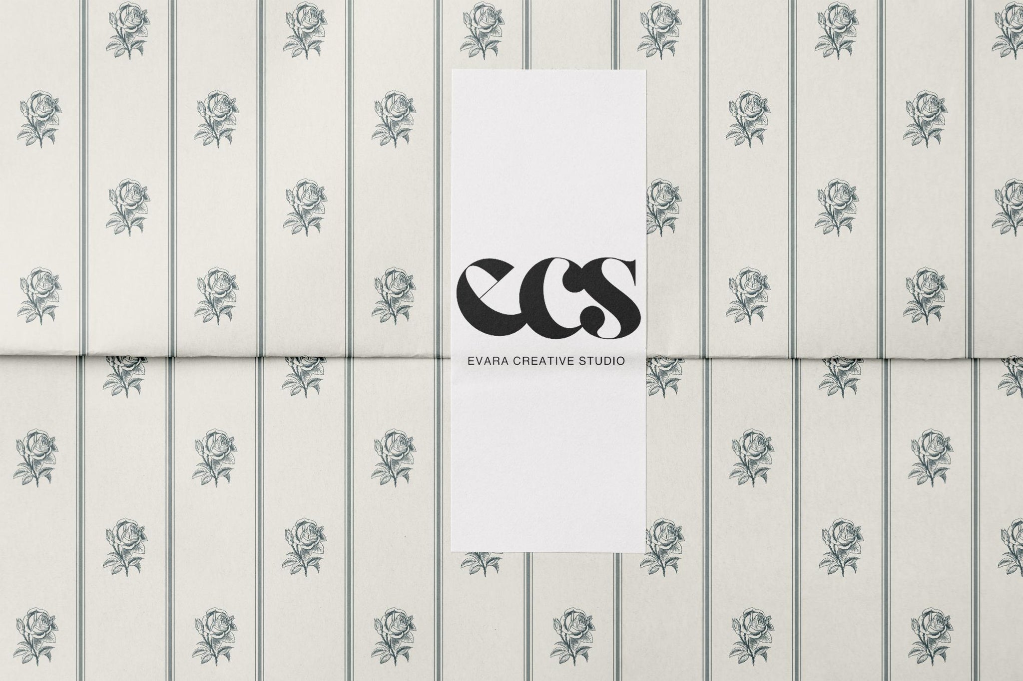 Vintage Sage Blue Rose Wrapping Paper, Gloss or Matte Finish Elegant Luxury Floral Gift Wrap