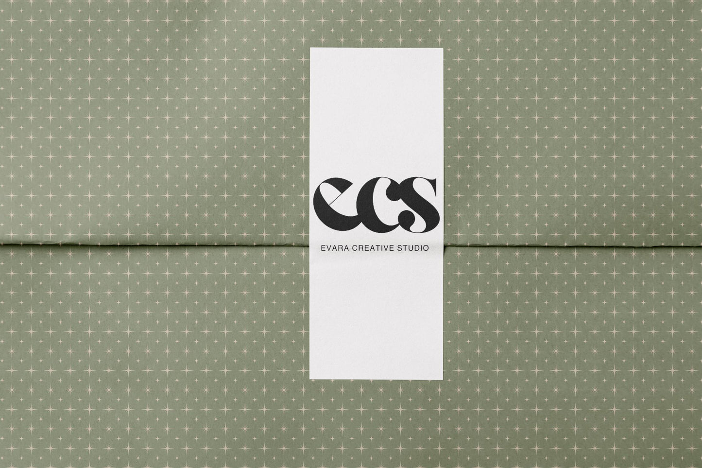 Sage Green Star Wrapping Paper, Gloss or Matte Finish Elegant Luxury Christmas Gift Wrap