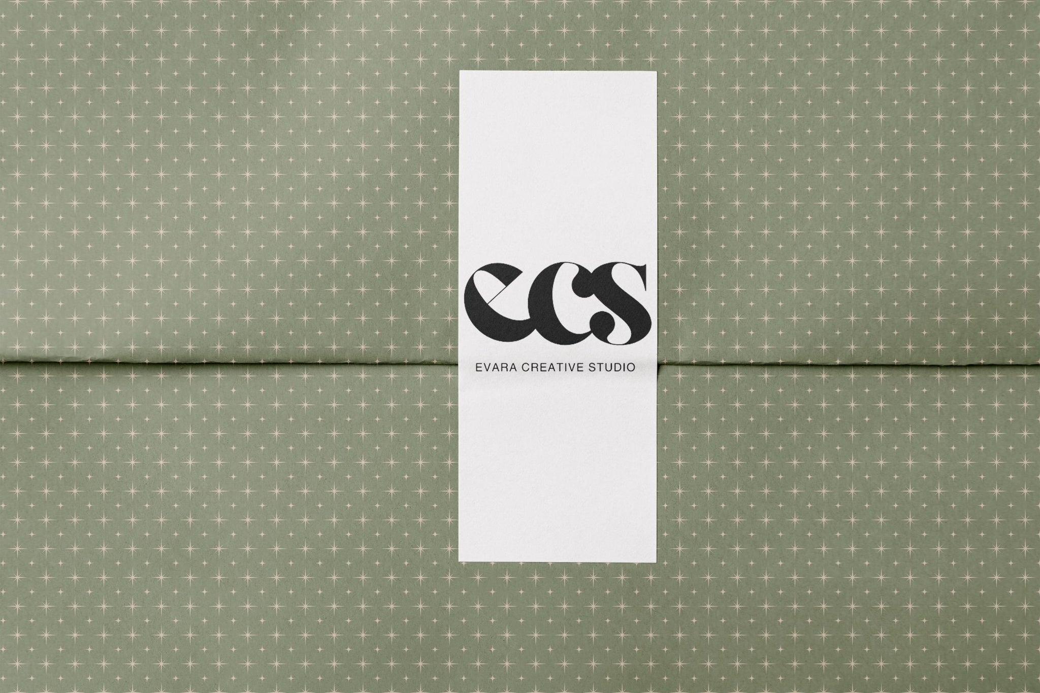 Sage Green Star Wrapping Paper, Gloss or Matte Finish Elegant Luxury Christmas Gift Wrap