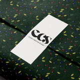 Luxury Christmas Lights Wrapping Paper, Elegant Green Holiday Gift Wrap Sheets, Festive Packaging with Colorful String Lights