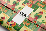 Vintage Christmas patchwork gift wrap — Evara Creative Studio