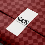 Red checkerboard wrapping paper — Evara Creative Studio
