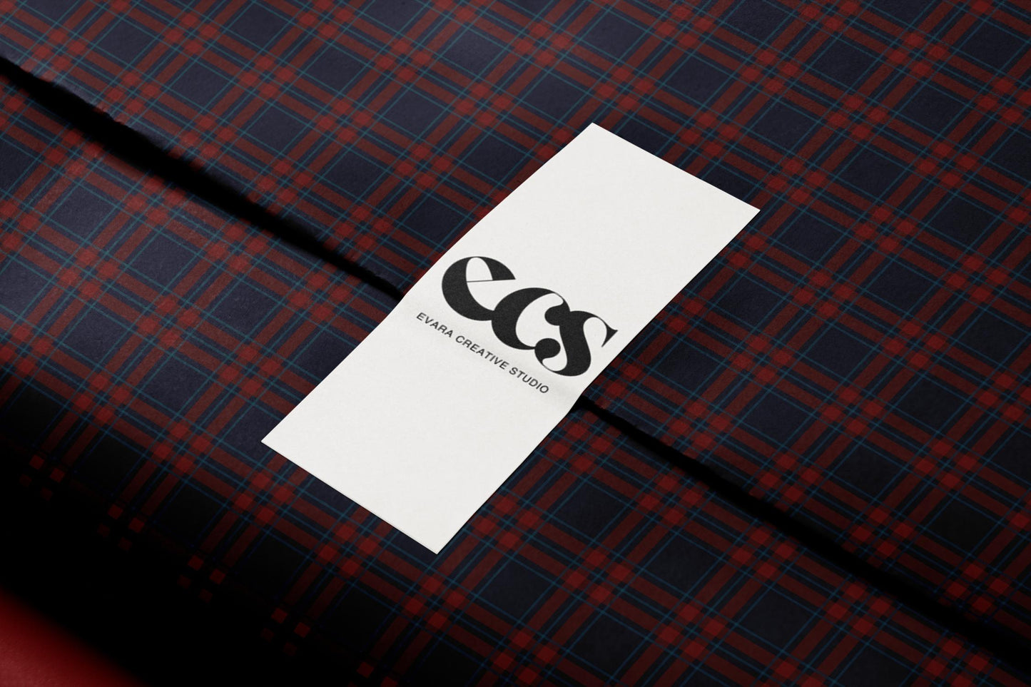 Navy & Red Tartan Plaid Wrapping Paper | Heritage Christmas Wrap