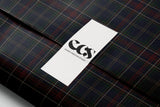 Navy and green tartan gift wrap — Evara Creative Studio