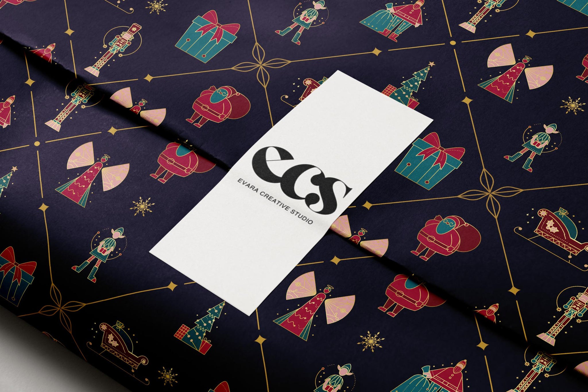 Purple Nutcracker Wrapping Paper, Gloss or Matte Finish Elegant Luxury Christmas Gift Wrap