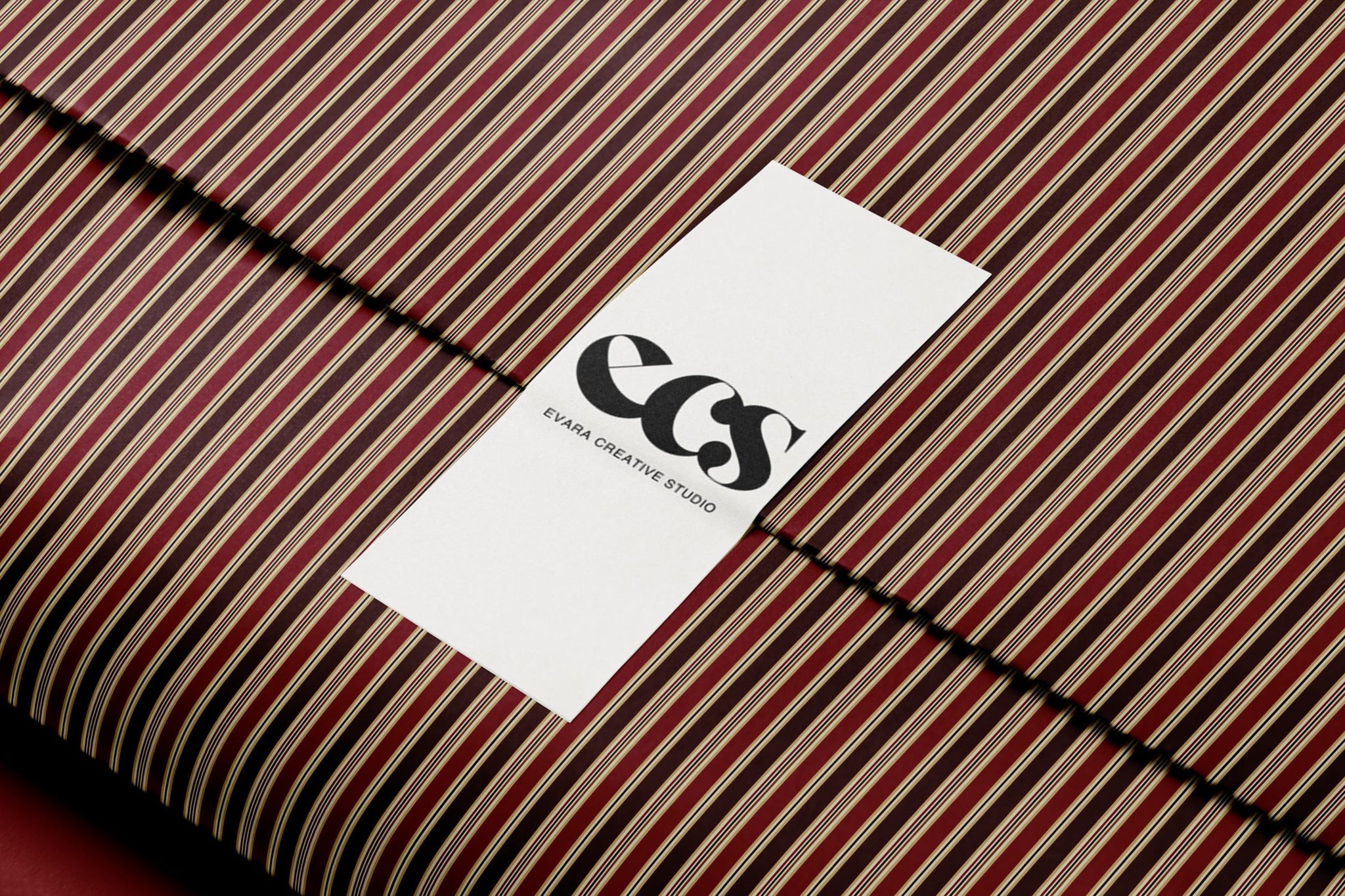 Burgundy and Gold Striped Wrapping Paper, Elegant Luxury Gift Wrap for Christmas, Holidays, Birthdays and Special Occasions