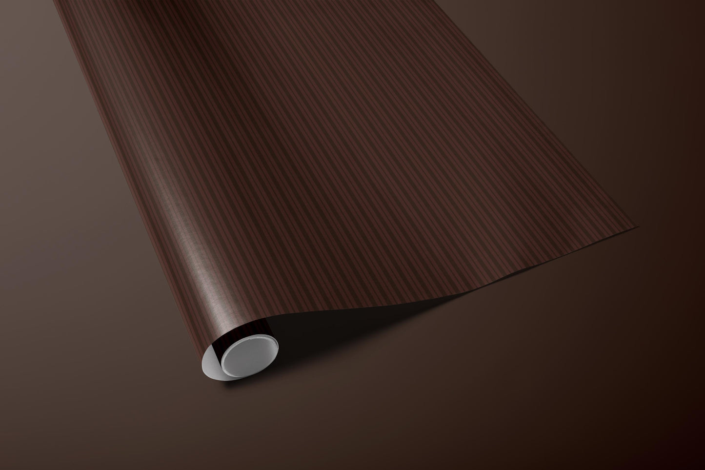 Brown Striped Gift Wrapping Paper, Classic Vertical Stripe Wrap Sheet in Glossy or Matte Finish for Fall Gifting and Holiday Celebrations