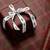 Classic Christmas Red Plaid Holiday Gift Wrap Tartan Red Traditional Plaid, Festive Gift Wrap Roll, Christmas Wrapping Paper