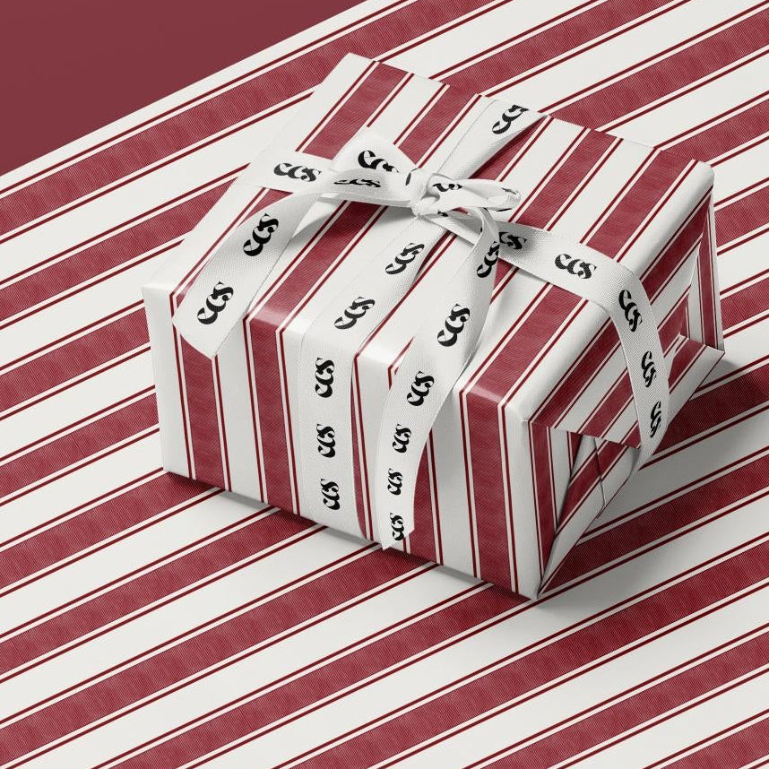 Classic Red Stripe Wrapping Paper | Vintage Elegant Gift Wrap