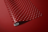 Red Polka Dot Wrapping Paper, Gloss or Matte Finish Bright Cute Birthday Gift Wrap
