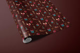 Burgundy Nutcracker Christmas Wrapping Paper, Gloss or Matte Finish Elegant Luxury Holiday Gift Wrap