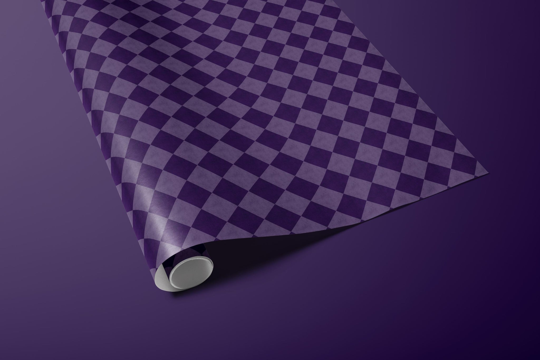 Purple Argyle Wrapping Paper | Halloween & Gothic Gift Wrap