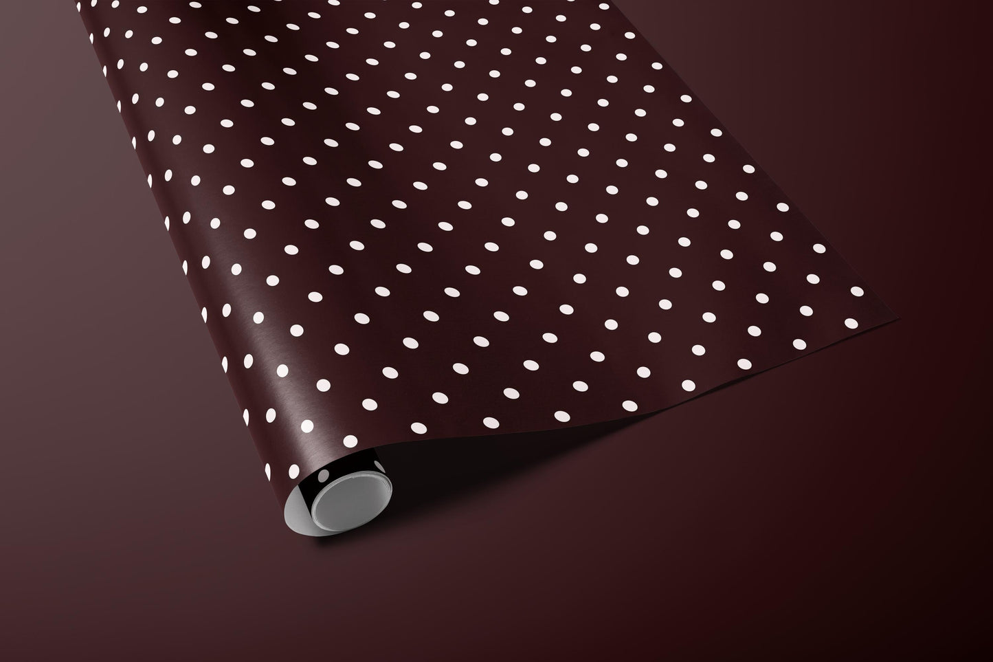Brown Polka Dot Gift Wrapping Paper, Classic Dot Pattern Wrap Sheet in Glossy or Matte Finish, Great for Fall Gifting and Year-Round Use